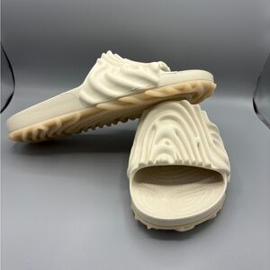 Crocs Pollex Slide Salehe Bembury Men's 11 Parsnip White Fingerprint 208685-1MC